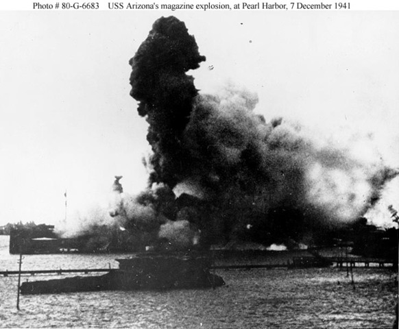 Pearl Harbor bombed by the Japanese