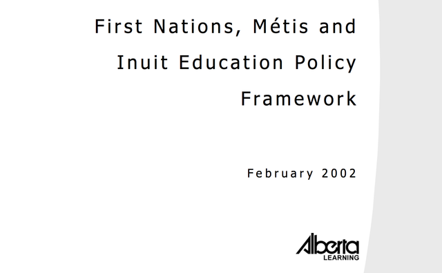 2002 First Nations, Metis, and Inuit Education Policy Framework