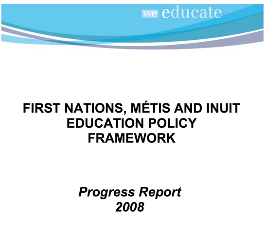 First Nations, Métis and Inuit Policy FrameworkProgress Report 2008