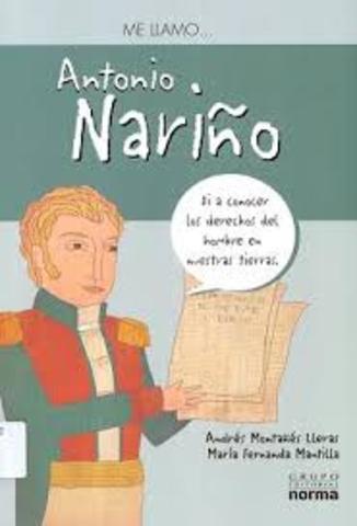 Antonio Nariño traduce los derechos del hombre
