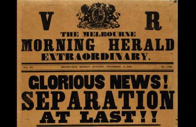 Victoria separates from NSW