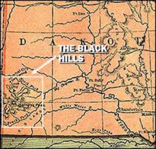 GOLD! discovered in the black hills of South Dakota