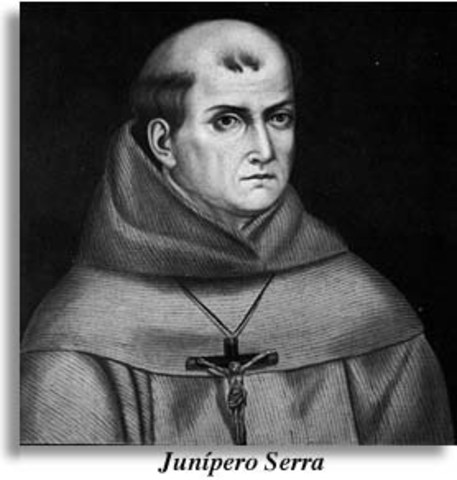 Father Junipero Serra starts the first mission is Alta C.A.