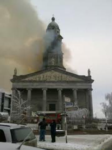 St Mary's Cathederal Church Destroyed