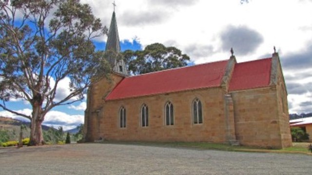 Construction of first Catholic church at Richmond, Tasmania