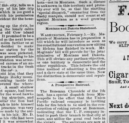 The River press February 20, 1884