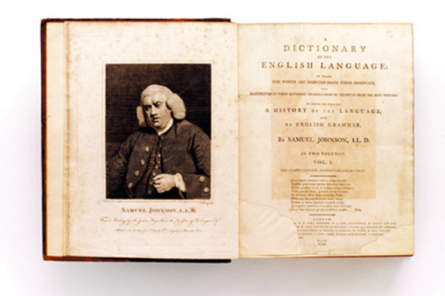 Johnson wrote his English Dictionary