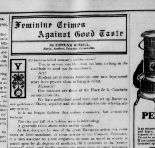 Feminine Crimes Against Good Taste