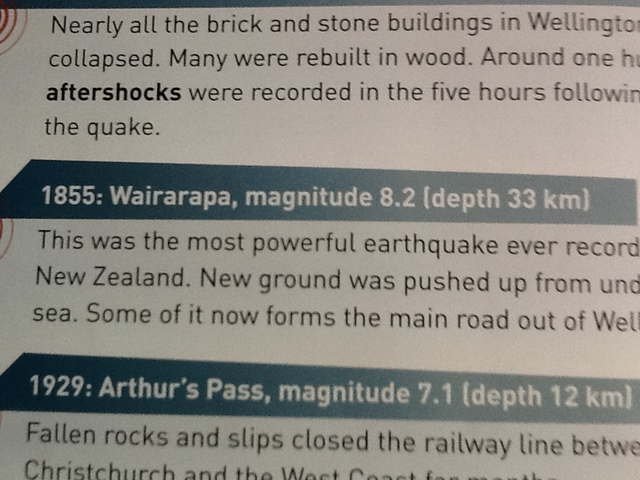 Big Kiwi quakes.