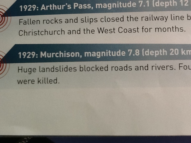 Big Kiwi quakes.