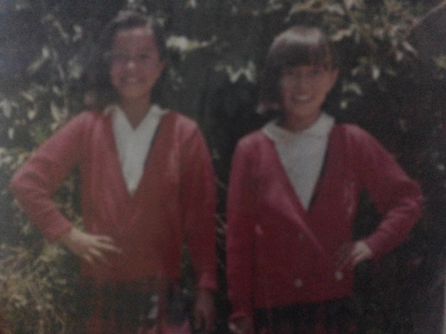 en el colegio con mi hermanita