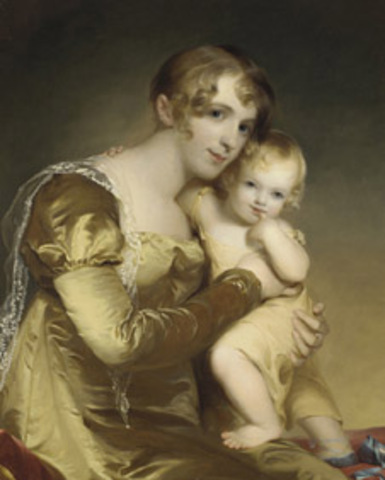 Mrs. Samuel Neave Lewis and her daughter Martha by Thomas Sully 1811