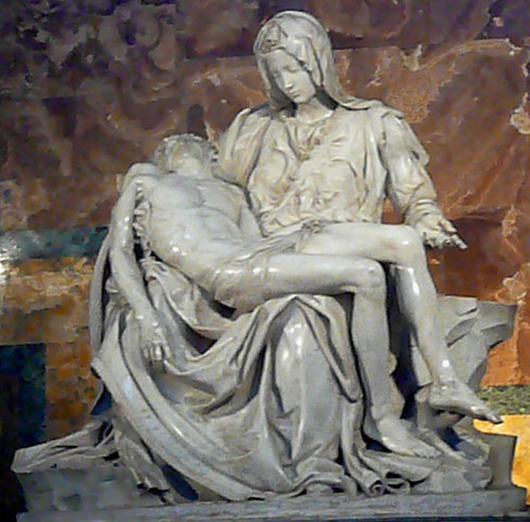 Pieta by Michelangelo Buonarroti.