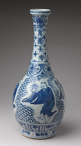 Immortals bearing the character for longevity from Ming Dynasty