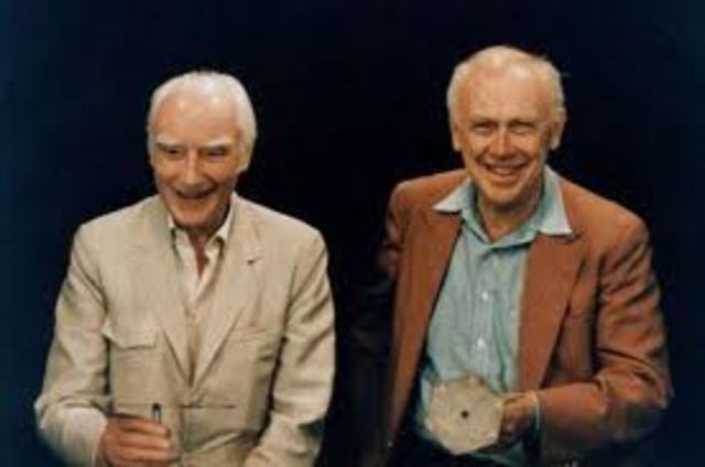 James D. Watson y Francis Crick demuestran la estructura de doble hélice del ADN