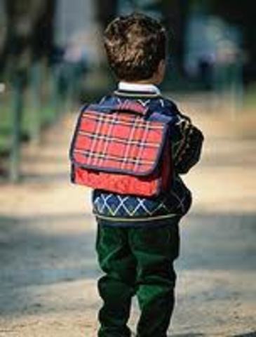 Ingreso al colegio para estudiar mi primer año escolar.