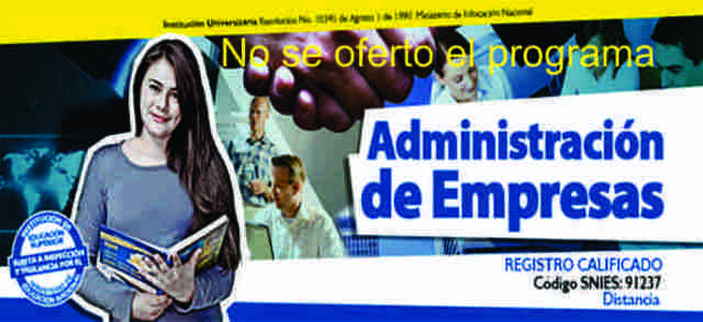 No se oferto el programa