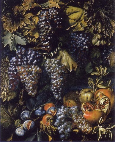 Nature morte aux raisins by Pierre - Antoine Lemoine