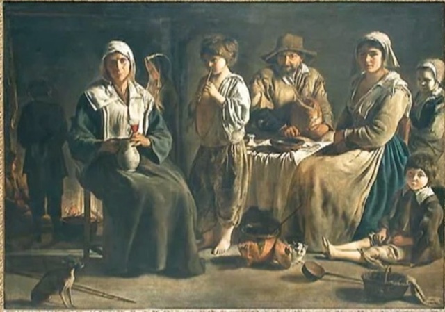 Peasant Family in an Interior by Antoine - Louis Le Nain