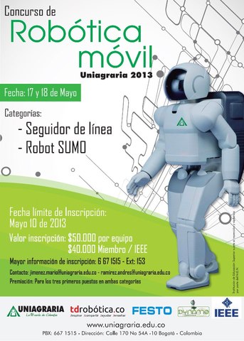 Segundo puesto concurso de robótica Uniagraria