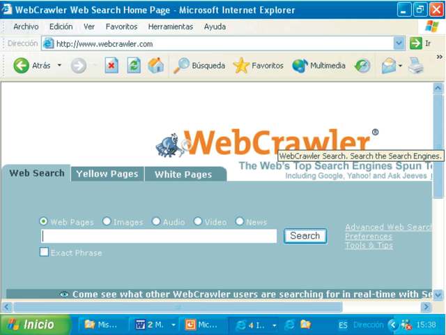 WebCrawler (Primer buscador basado en textos)