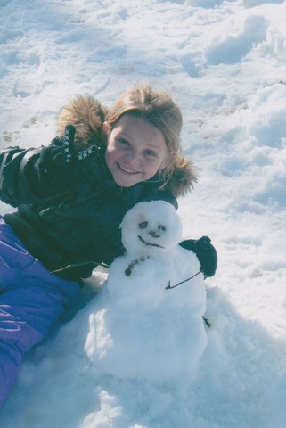 First time seeing snow!