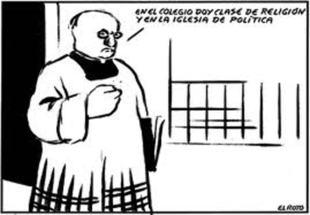 la educación pública será organizada ydirigida en concordancia con la religión católica