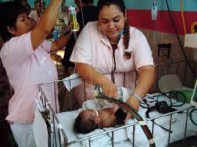 El labor de una enfermera.