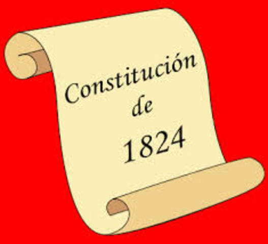 Historia de México (Se promulga la constitución de 1824)