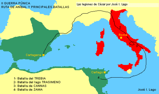 La Segunda Guerra Púnica (218 a 210 a.C)