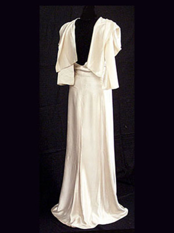 Augustabernard bias-cut satin evening gown