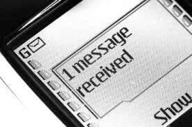 First person-person SMS message sent