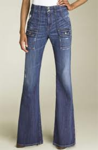 Frayed/High-wasted Jeans