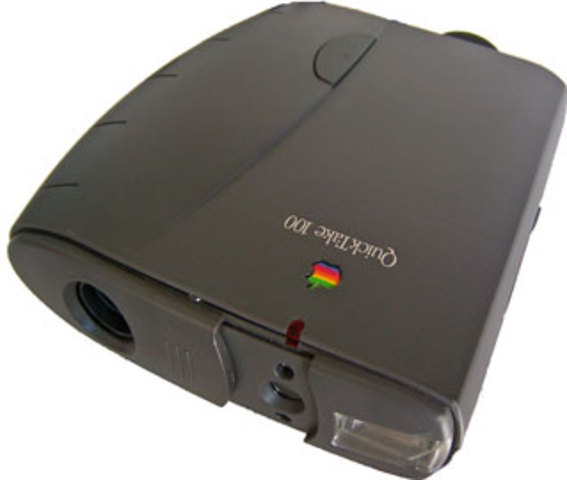 The Apple QuickTake 100 is the first regular public made color digital camera. It retails at about $1,000.