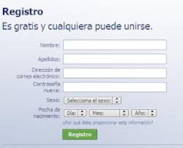 Nos registramos en facebook