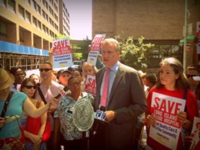 De Blasio, Nurses, Health Care Workers, Community Activists Urge Governor Cuomo to Personally Intervene to Save L.I.C.H. and Interfaith Medical Center