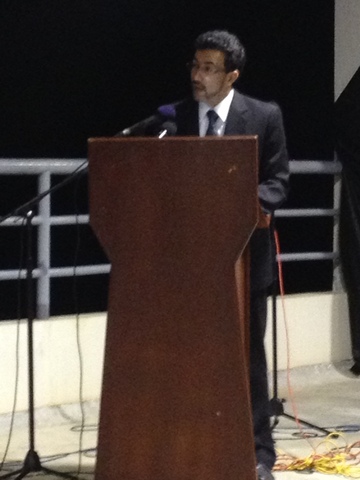 Speech by Pedro Vidal.