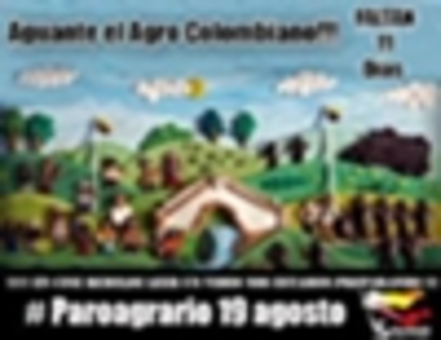 Inicio del paro agrario colombiano.