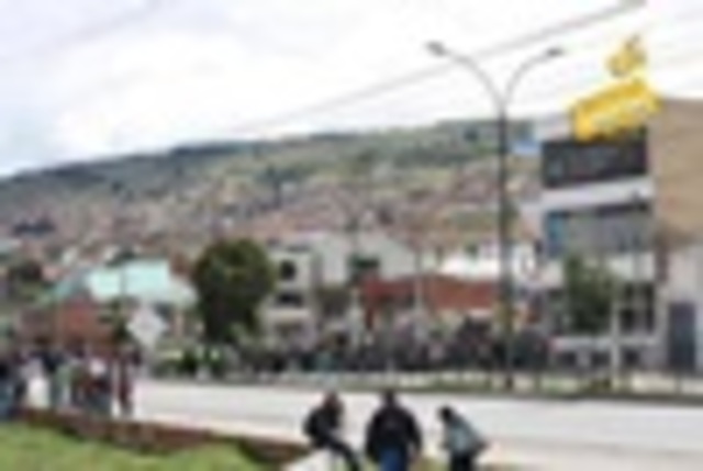 Protestas por parte de estudiantyes de la UPTC