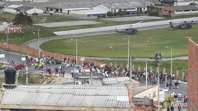 El presidente de la Republica llega a Tunja