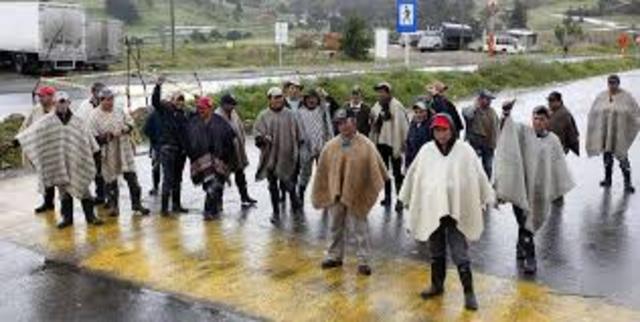 Primeros bloqueos de los campesinos