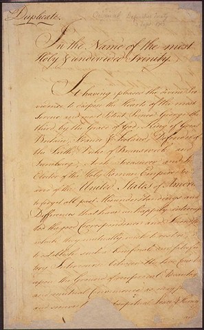 Treaty of Paris Was Signed