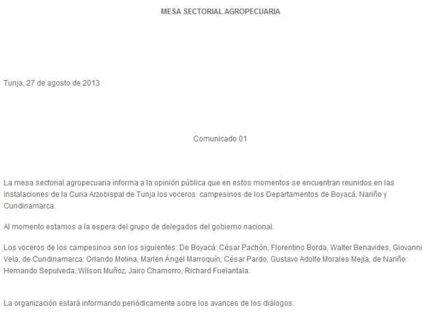 Segunda mesa de negociación