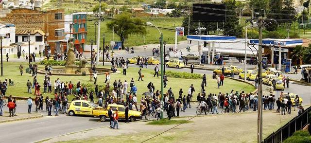 Primeros bloqueos en la ciudad de Tunja