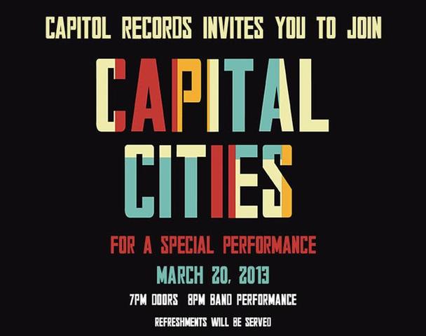 Capitol Records and Capital Cities Secret Show