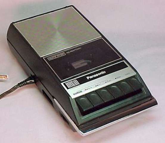 First portable audiotape recorder