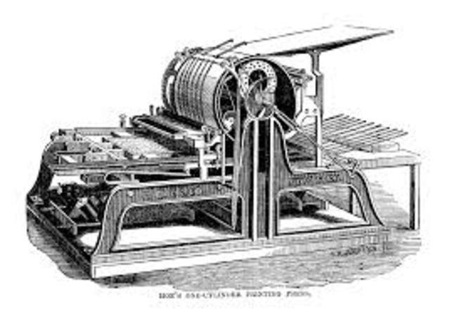 First colonial printing press.