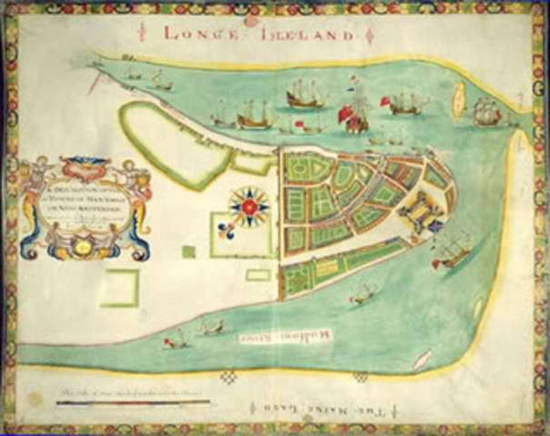 Dutch settlement of New Amsterdam handed over to the British, later renamed New York