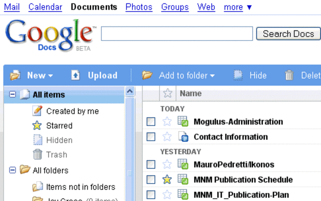 first google docs account