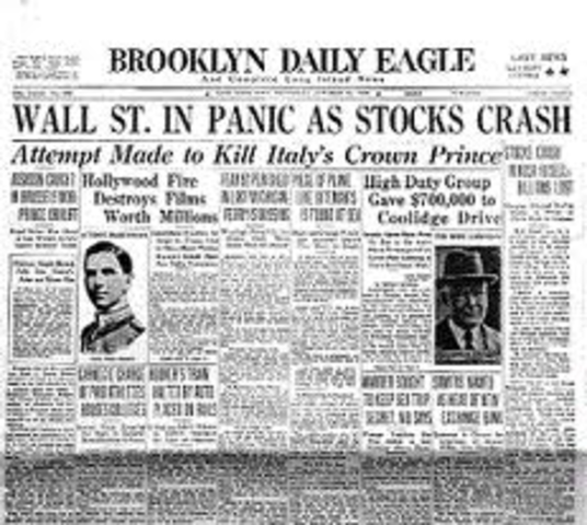 The stock market crash of 1929